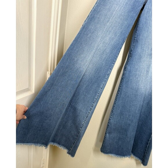 UNIQ BY LITZ High Rise Super Flare Bell Bottom Jeans Womens Size 27/5 Stretch - Picture 3 of 13